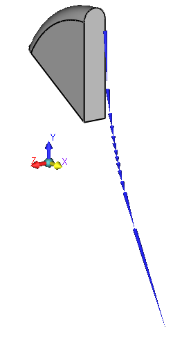 Image of Angular Periodic Disk - Beam plot along axis